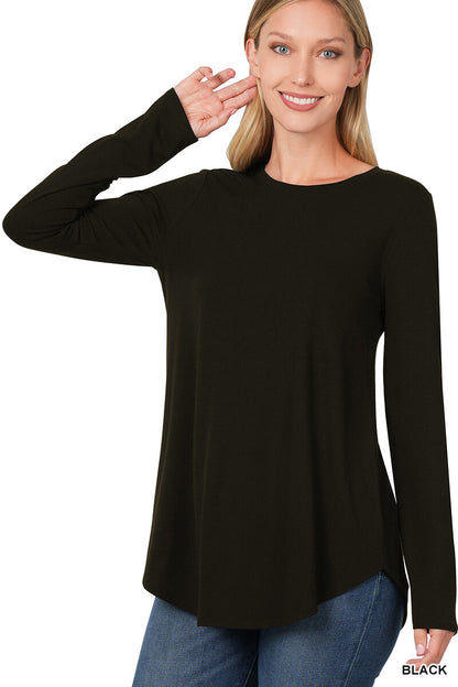 CLEARANCE Womens Long Sleeve Tunic Top Casual Crew Neck T-Shirt Blouse Loose Fit
