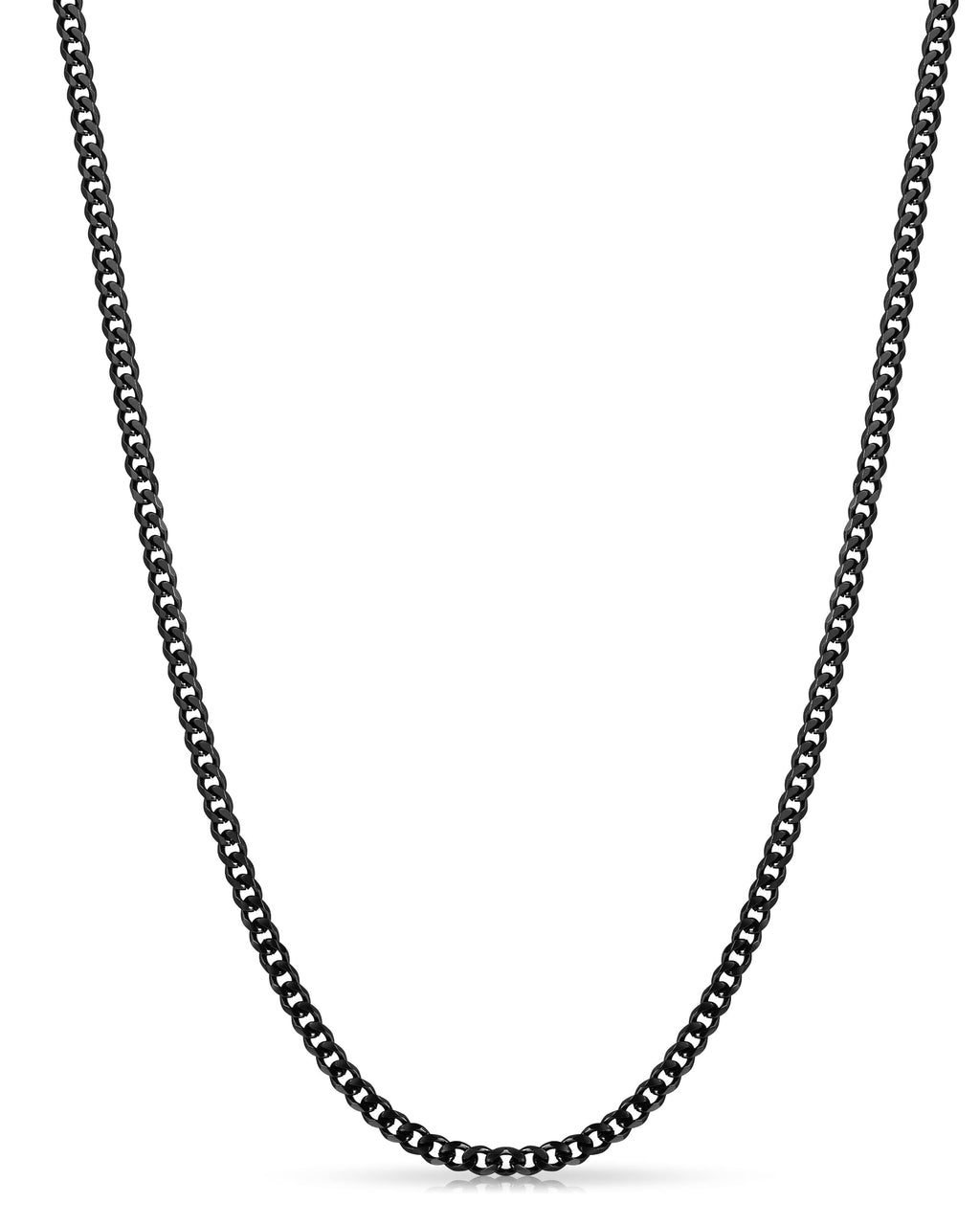 Fiusem 3.5mm Cuban Link Chains for Men Women, Stainless Steel Necklace