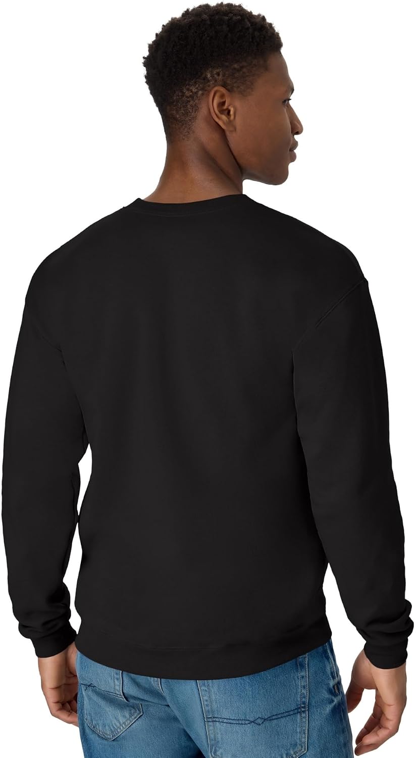 Hanes Men's Sweatshirt, EcoSmart Fleece Crewneck Sweatshirt, Big & Tall Available, 1 or 2-Pack