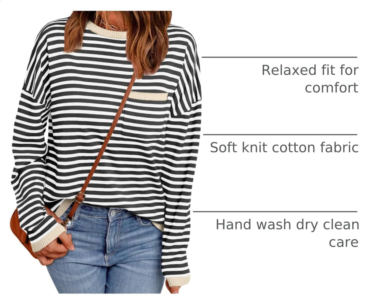 LILLUSORY Womens Striped Lightweight Sweaters 2026 Fall Fashion Outfits