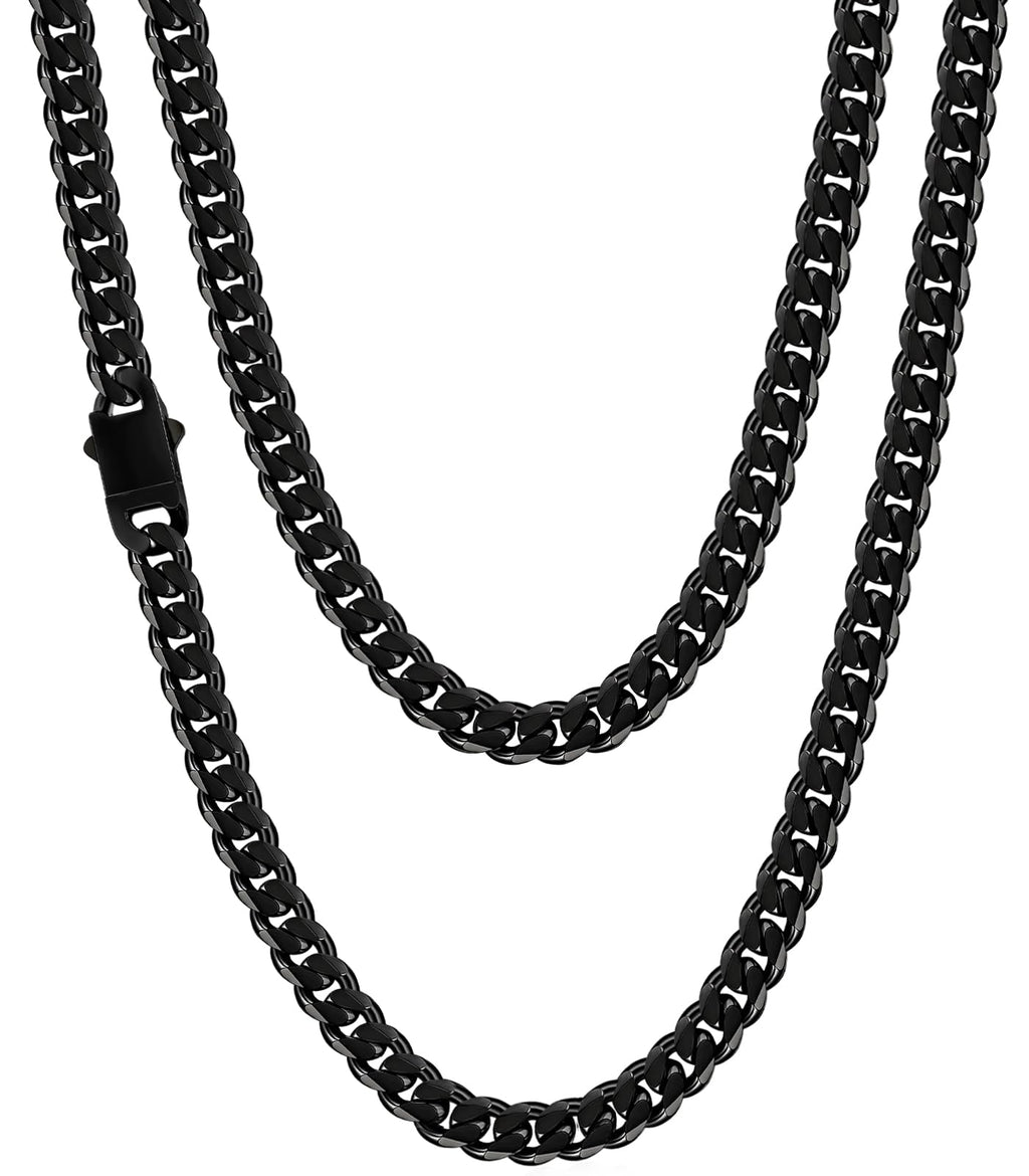 Fiusem 3.5mm Cuban Link Chains for Men Women, Stainless Steel Necklace