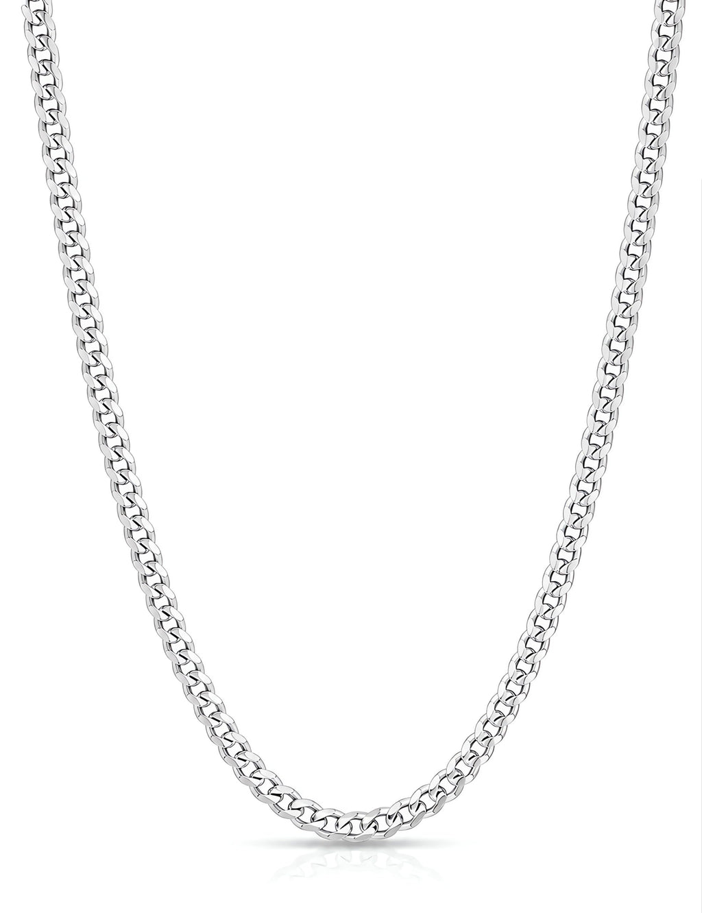 Fiusem 3.5mm Cuban Link Chains for Men Women, Stainless Steel Necklace