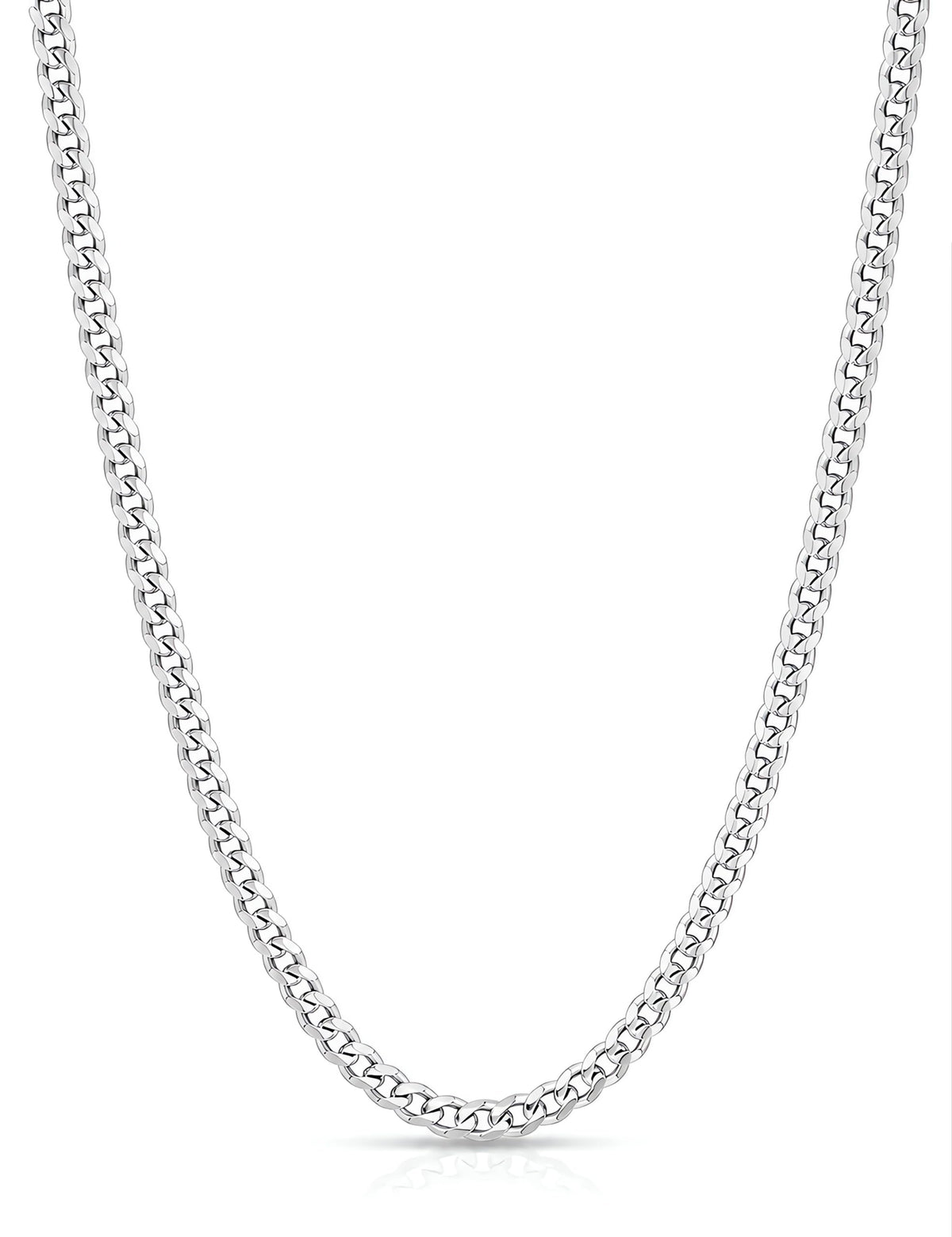 Fiusem 3.5mm Cuban Link Chains for Men Women, Stainless Steel Necklace
