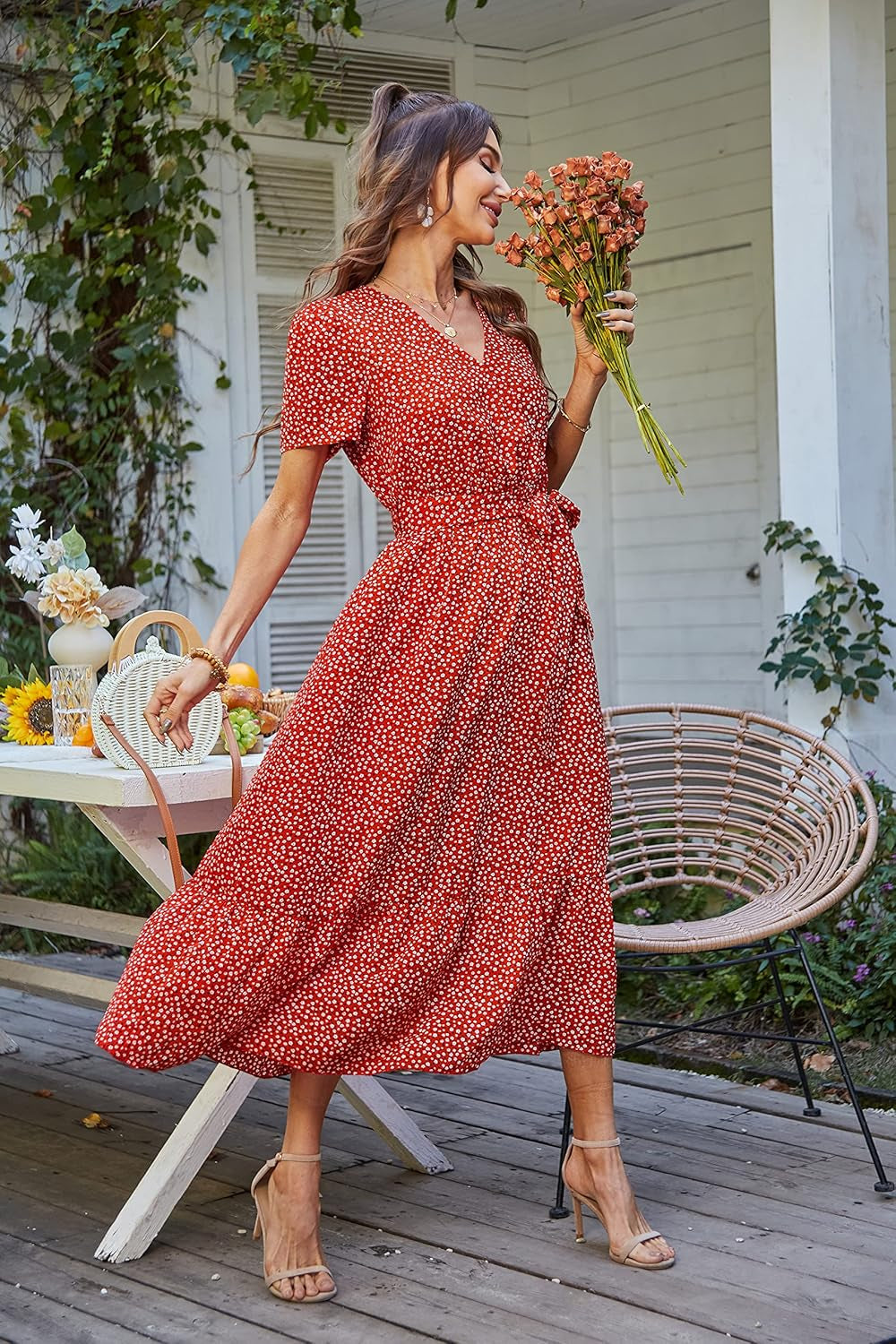 Elevate Your Summer Wardrobe with Our Women's Floral Boho Maxi Dress – Perfect for Weddings, Beach Vacations, and Tea Parties!