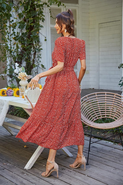 Elevate Your Summer Wardrobe with Our Women's Floral Boho Maxi Dress – Perfect for Weddings, Beach Vacations, and Tea Parties!