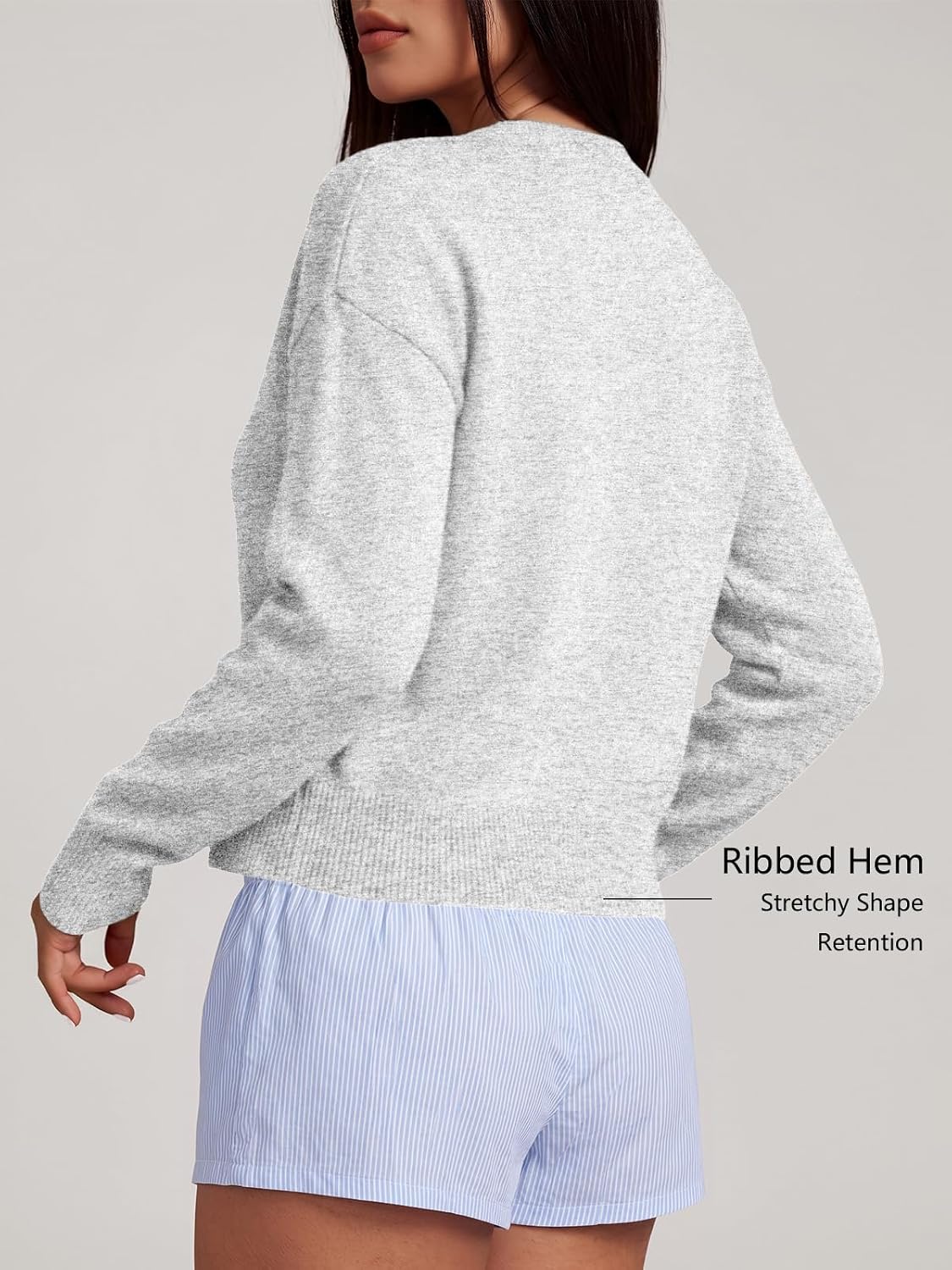 Chic Cropped Cardigan Sweater for Women - Lightweight Knit Layering Essential for Fall, Spring & Office Style