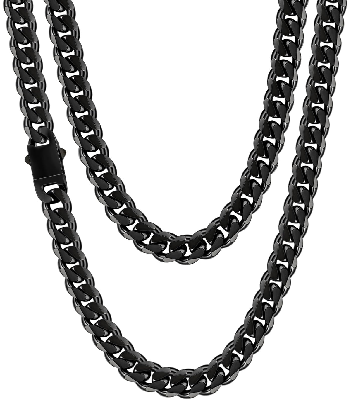 Fiusem 3.5mm Cuban Link Chains for Men Women, Stainless Steel Necklace