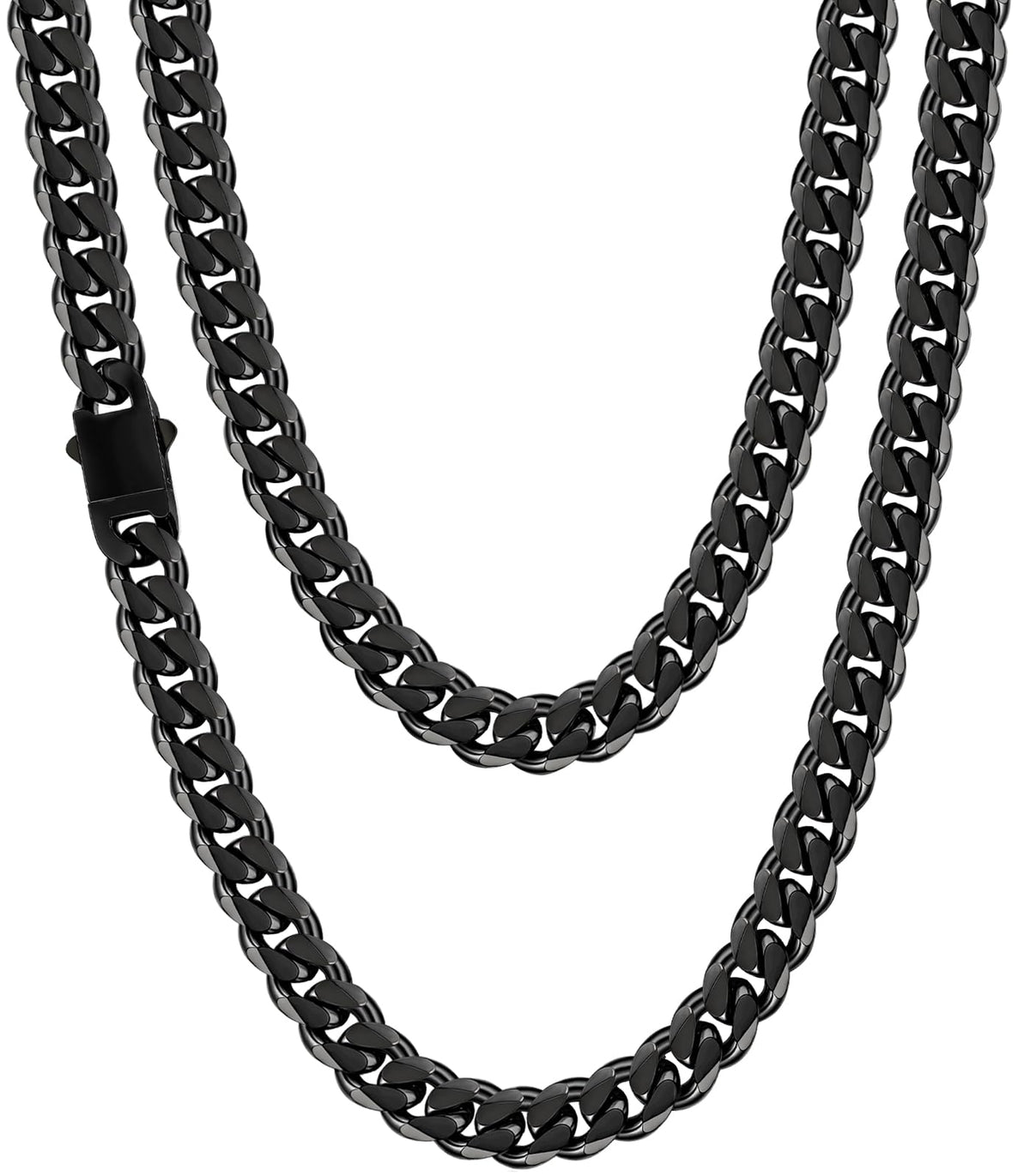 Fiusem 3.5mm Cuban Link Chains for Men Women, Stainless Steel Necklace