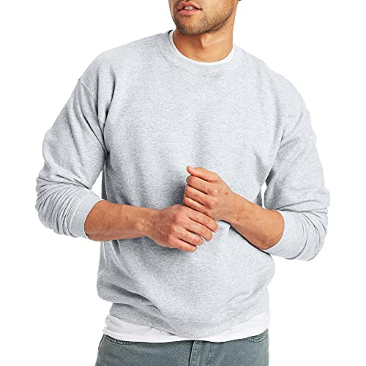 Hanes Men's Sweatshirt, EcoSmart Fleece Crewneck Sweatshirt, Big & Tall Available, 1 or 2-Pack