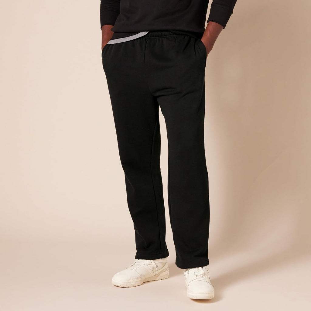 Amazon Essentials Men's Fleece Open Bottom Sweatpant (Available in Big & Tall)