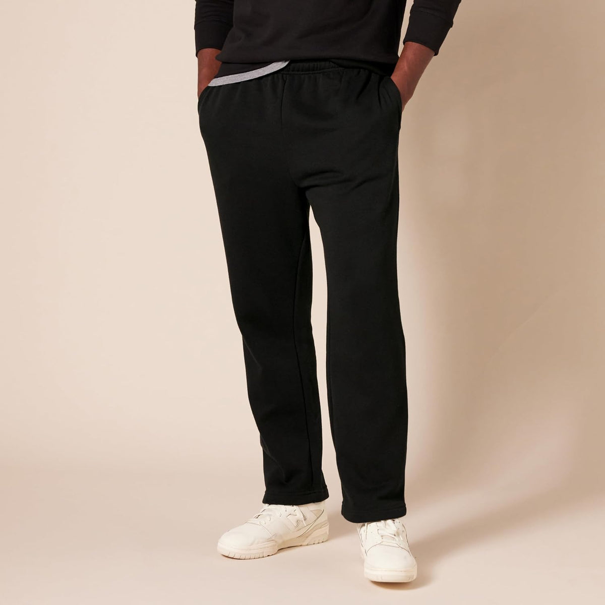 Amazon Essentials Men's Fleece Open Bottom Sweatpant (Available in Big & Tall)