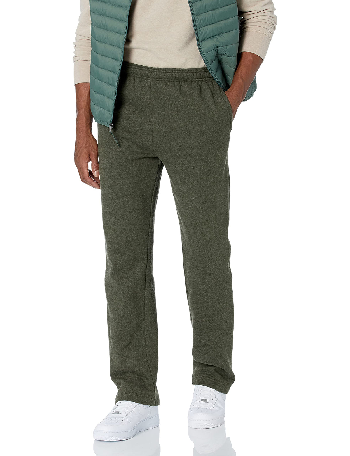 Amazon Essentials Men's Fleece Open Bottom Sweatpant (Available in Big & Tall)