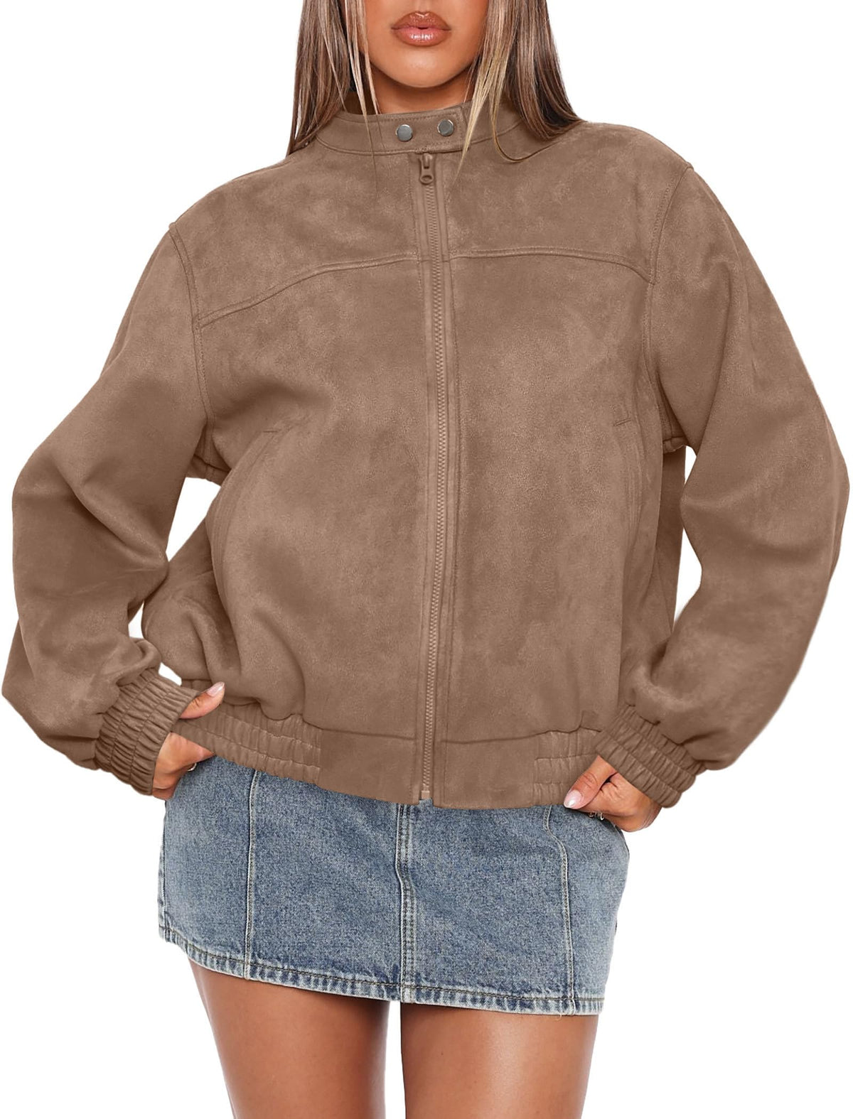 Sampeel Leather Jacket Women Faux Oversized Motorcycle Bomber Coats 2026 Fall Fashion Outfits Winter Clothes
