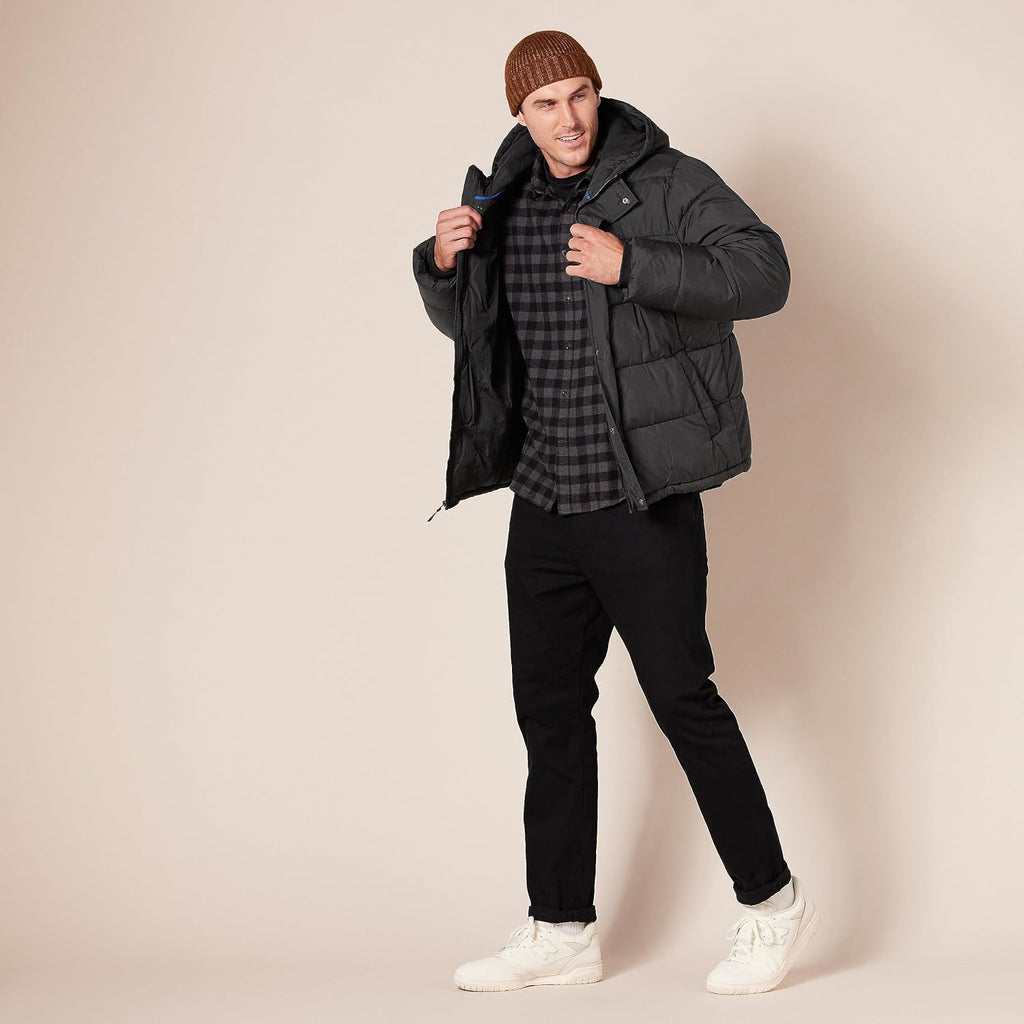 Amazon Essentials Men's Heavyweight Hooded Puffer Coat