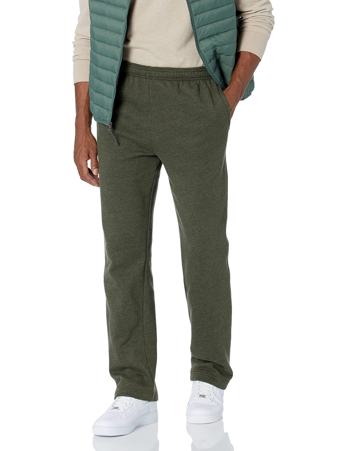 Amazon Essentials Men's Fleece Open Bottom Sweatpant (Available in Big & Tall)