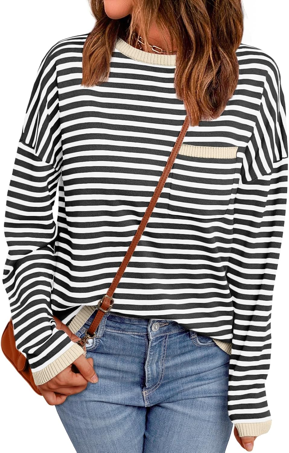 LILLUSORY Womens Striped Lightweight Sweaters 2026 Fall Fashion Outfits