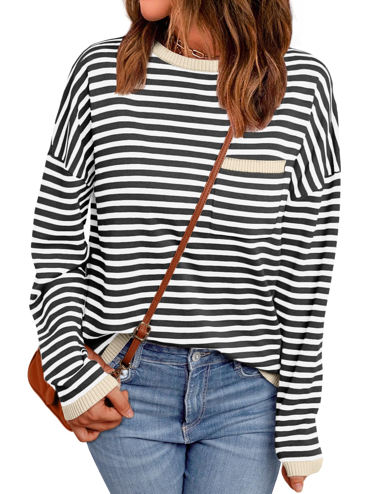 LILLUSORY Womens Striped Lightweight Sweaters 2026 Fall Fashion Outfits