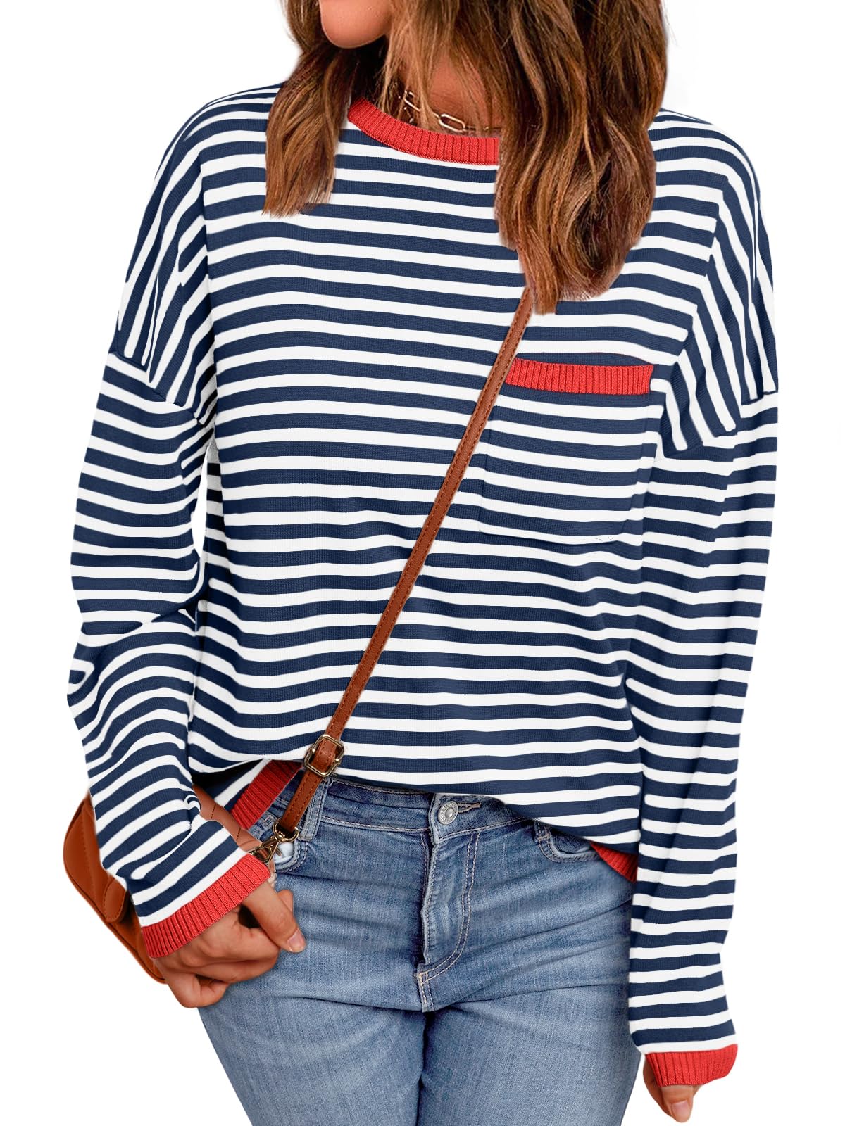 LILLUSORY Womens Striped Lightweight Sweaters 2026 Fall Fashion Outfits