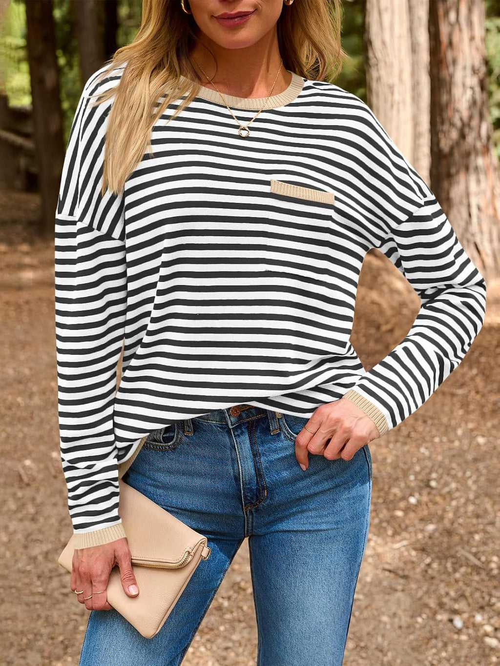 LILLUSORY Womens Striped Lightweight Sweaters 2026 Fall Fashion Outfits