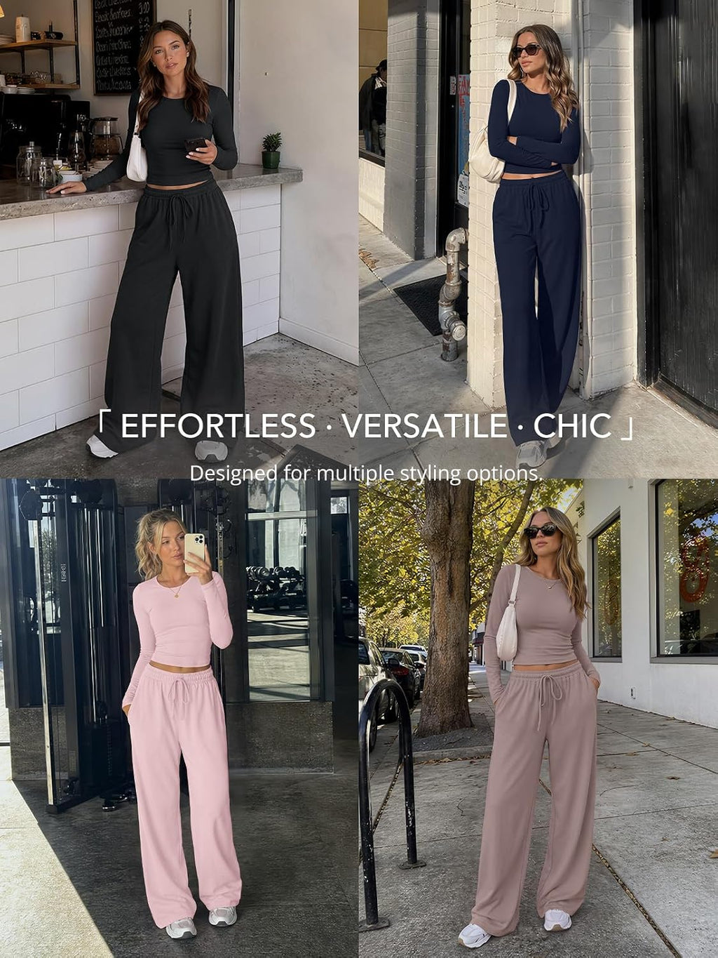 Trendy Queen Women's 2 Piece 2026 Fall Fashion Lounge Set with Pockets