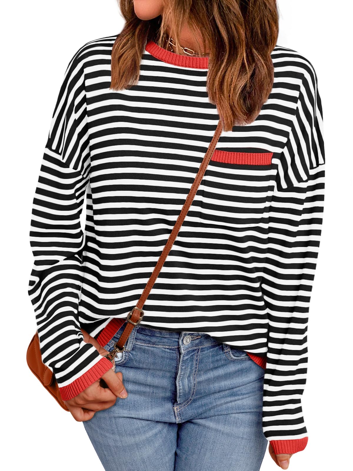 LILLUSORY Womens Striped Lightweight Sweaters 2026 Fall Fashion Outfits