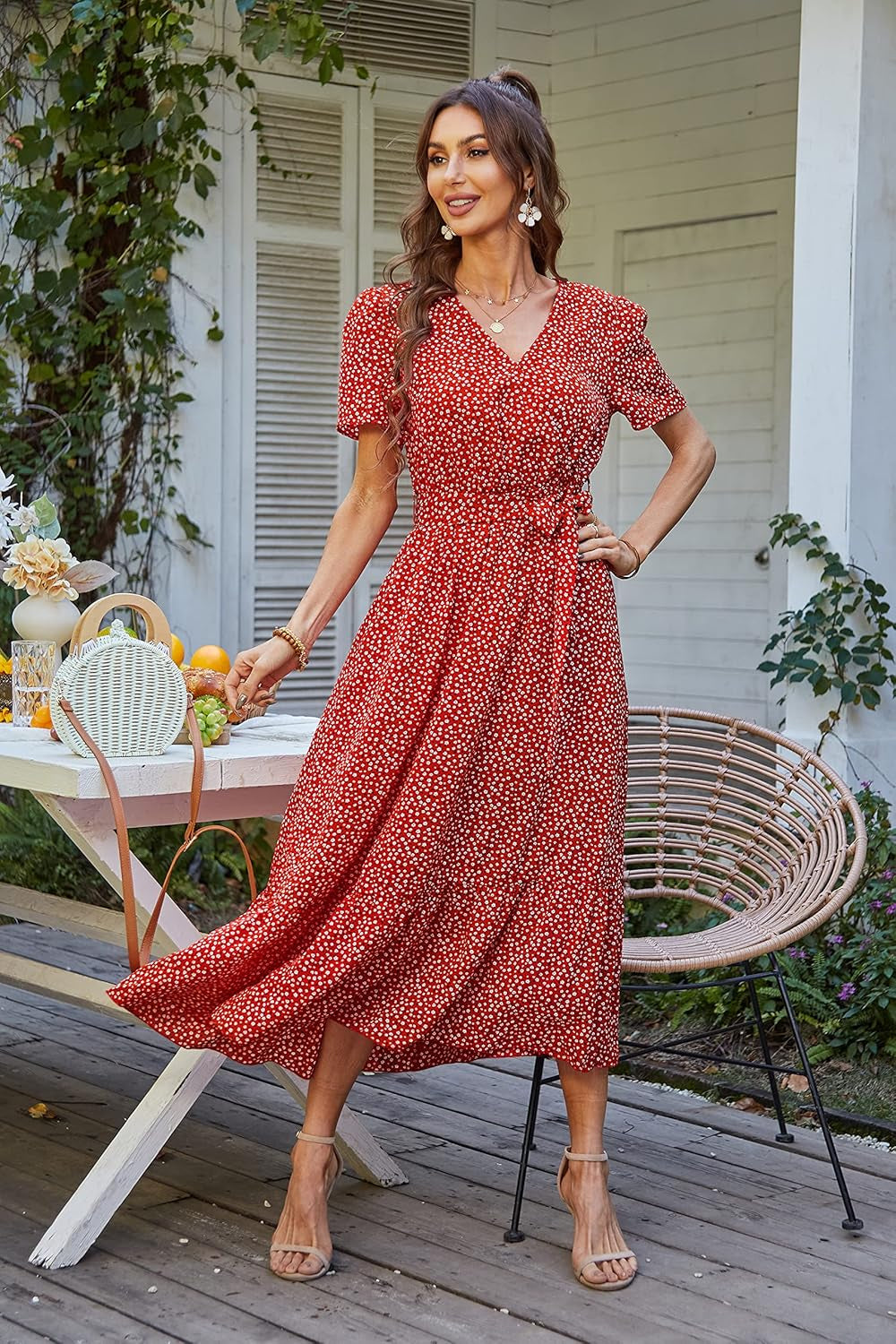 Elevate Your Summer Wardrobe with Our Women's Floral Boho Maxi Dress – Perfect for Weddings, Beach Vacations, and Tea Parties!