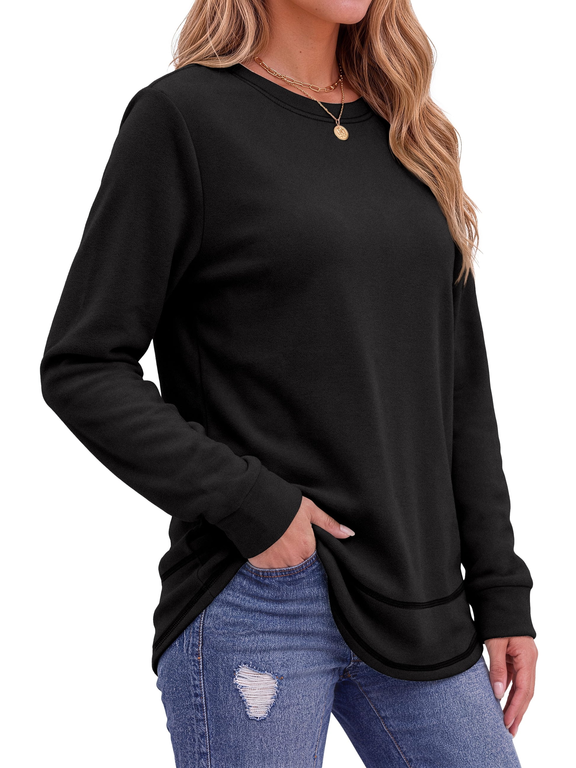 Sweatshirts for Women Crewneck Casual Long Sleeve Shirts Tunic Tops